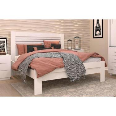 Imagem de Cama De Casal Safira Neve - Tcil Móveis