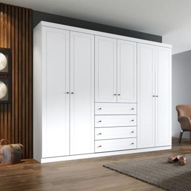 Imagem de Guarda Roupa Henn Americano 6 Portas 4 Gavetas Branco