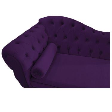 Imagem de Recamier Diana 140cm Lado Direito Suede Roxo