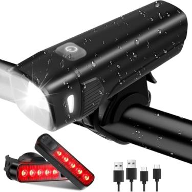 Imagem de G2FS LITH Farol De Bicicleta Ipx6 À Prova D'Água 2025 Com 2 Lanternas Traseiras, 5+4 Modos, Recarregável, Tipo C, Para Ciclismo Noturno, Luzes Alto Lúmen Dianteiras E Conjunto Presente Montanha