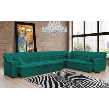 Imagem de Sofá De Canto Magno 2,37x4,57m Verde
