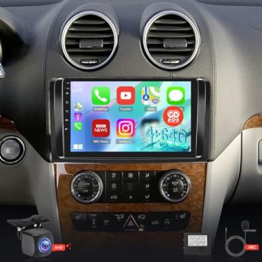 Imagem de [4 + 64 G] Rádio automotivo para Mercedes Benz GL ML W164 X164 ML350 ML500 ML280 GL320 GL350 GL450 2005-2011 com Carplay e Android Auto, 22.9 cm Android Touchscreen, 32 EQ áudio/Bluetooth/FM RDS/SW C