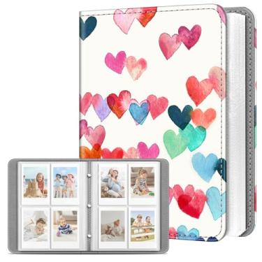 Imagem de FINTIE Álbum De Fotos Instax Mini Para Filmes 2X3" - 256 Bolsos, Álbuns Pequenos, Fujifilm 12/11/99/40/Evo/Se/7+/Liplay, Câmera Instantânea, Polaroid (Raining Hearts)