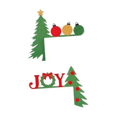 Imagem de Vaveren Decorações de Natal para Cantos de Portas, Enfeites de Parede, Placas Decorativas de Metal para Festas, Escritório, Cozinha, Quarto e Sala de Estar, Arvore de Natal