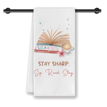 Imagem de CosxHabitat Mahjong Presentes de café toalhas de prato de cozinha para mulheres meninas amantes de mah jongg, livros de café Mahjong toalhas de chá de mão para bar carrinho cozinha decoração de