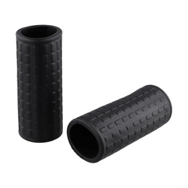 Imagem de HOgardenME 1 par de alças ergonômicas de borracha para carrinhos de mão, tubos redondos de borracha preta para substituição, antiderrapante e absorção de choque (122 x 40 mm)