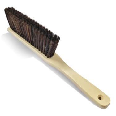 Imagem de Escova de pó de madeira para interior automotivo, escova de detalhes de carro de cabo longo, espanador macio automotivo multiuso para painel, oficina, ventilação de ar, claraboia (cinza)