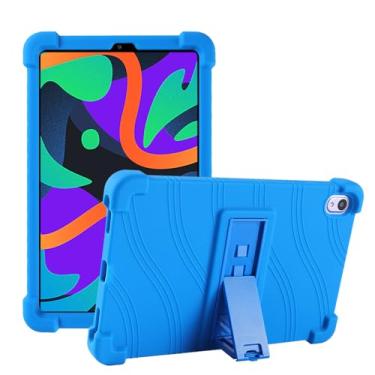 Imagem de ONN Capa para tablet infantil de 8 polegadas Geração 4, capa de silicone macio à prova de choque com suporte para tablet infantil ONN Surf 20 cm 4ª geração (modelo: 100135923) (azul)