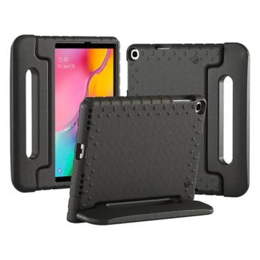 Imagem de Bolete Capa infantil para Samsung Galaxy Tab A 10.1 (2019) modelo SM-T510/T515, capa ajustável de espuma EVA macia à prova de choque para crianças, preta