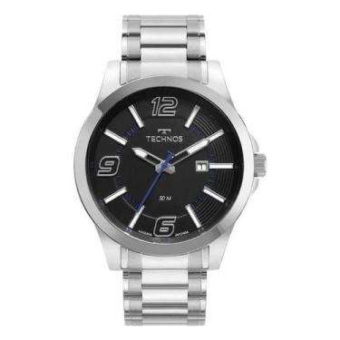 Imagem de Relógio Masculino Technos Analógico Aço Prata 2115Mwo