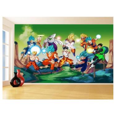 Imagem de Papel De Parede Dragon Ball Goku Vegeta Anime 3,5M Dbz310 - Você Decor