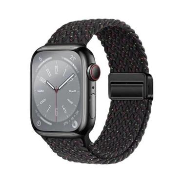 Imagem de Pulseira De Nylon Trançada Compatível Com Apple Watch Series S10 46mm 
