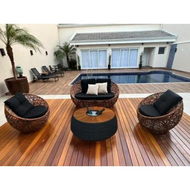 Imagem de Jogo Conjunto de Sofá Área Externa e Interna com Poltronas - Sarah Móv