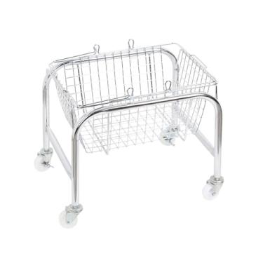 Imagem de IEUDNS Carrinho de armazenamento com roda Carrinho de utilidades com alça Suporte para frutas Organizador de banheiro Carrinho de armazenamento de cozinha, Roda Pp