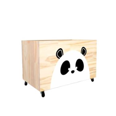 Imagem de Caixote de Madeira para Brinquedos, Caixa Organizadora de Madeira, Baú com rodas para Brinquedos(CX099)