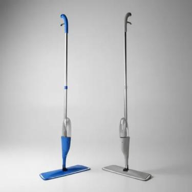 Imagem de Mop Spray Mágico 3 em 1 360° Tecido em Microfibra Reservatório de 380ml Limpeza Completa Borrifa, Limpa e Seca - Azul e Cinza