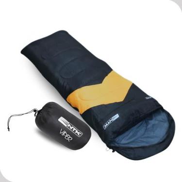 Imagem de Saco de Dormir Nautika Viper com Capuz e Saco de Compressão  Preto e L