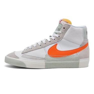 Imagem de Nike Blazer Mid Pro Club Tênis masculino, Branco/Vela/Prata Clara/Laranja Segurança, 42 BR