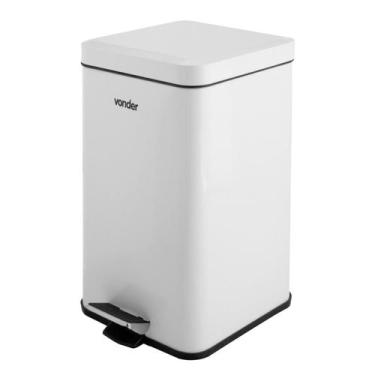 Imagem de Lixeira Retangular 12L Branca Vonder