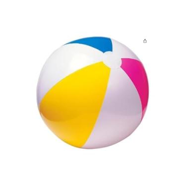 Imagem de Bola de Praia Inflável Colorida, PVC, 40cm Diâmetro, para Crianças Maiores de 2 Anos, Piscina