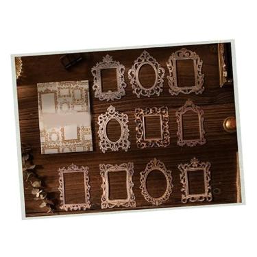 Imagem de Zerodis 20 Folhas de Molduras de Papel para Scrapbook Vintage, Papel Decorativo Em Relevo, Bordas de Moldura de Foto Oca para Artesanato de Diário de Lixo, Enfeites de Colagem, Decoração de álbum