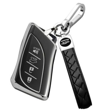 Imagem de Yinki Capa para chaveiro Lexus com porta-chaves para Lexus ES350 ES300h UX200 LS500 LS500H LC500 LC500h Smart Key Shell Acessórios Soft TPU 360 Protection Key Case Remote Key Holder