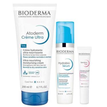 Imagem de Bioderma Kit - Sérum Hydrabio + Gel Contorno de Olhos Sensibio + Creme