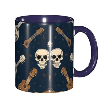Imagem de Zeraoke Caneca de café criativa com estampa de caveira mexicana, personalizada, presente para família, tamanho de 325 ml, unissex
