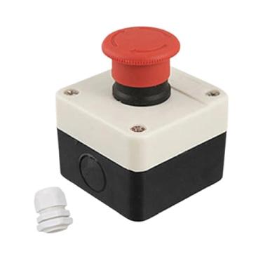 Imagem de Interruptor de segurança com botão pressão - Caixa junção elétrica material retardante chamas para aplicações industriais