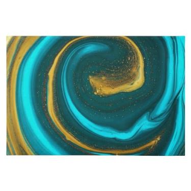 Imagem de CEBUGI Tapete de área 60 x 90 cm macio lavável tapete antiderrapante com suporte de borracha tapete de área de redemoinho padrão de mármore para sala de estar, quarto, decoração de casa