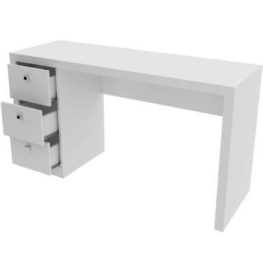 Imagem de Mesa Para Escritório Reversível 136 Cm 3 Gavetas Branco