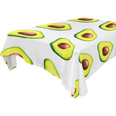 Imagem de Burbuja Toalha de mesa de abacate, toalha de mesa quadrada anti-rugas grossa para decoração de jantar, cozinha, festa, 152 x 152 cm