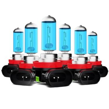 Imagem de ZPXGIZT Lâmpadas adequadas para Nissan Rogue 2017-2020, H11 Faróis de neblina de farol alto baixo combo de lâmpadas de halogênio de alto desempenho, luz branca 6000K, pacote com 6