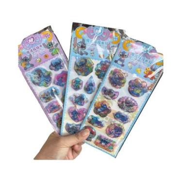 Imagem de Adesivos 3D Kawaii Sanrio Para Caderno Diário Kuromi My Melody Stitch 