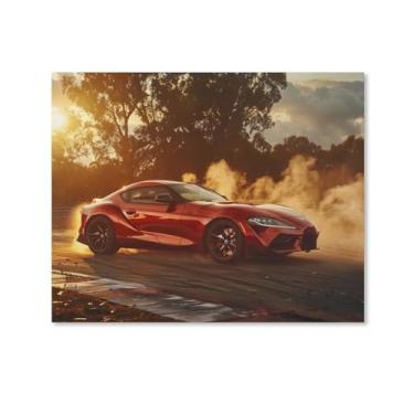 Imagem de HouLaiZhe Drift Car Sup Jdm Pôsteres Pôr do Sol Tela Parede Estética Sala Decoração de Parede Impressões Galeria Sala Decoração de Parede para Quarto Sala de Estar Escritório 08 x 10 polegadas (20 x