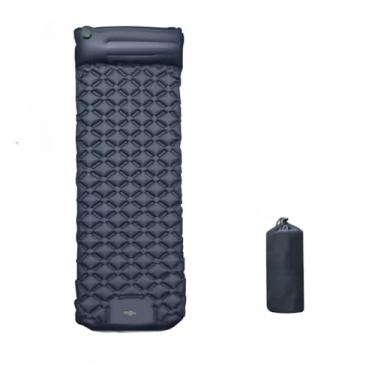 Imagem de Colchao Inflavel，Colchonete Casal，Fabricado em Material Tpu 50d，ImpermeáVel，Inclui Bolsa de Armazenamento，Adequado para Acampamentos, Passeios à Praia, Caminhadas e Atividades Semelhantes(Azul-Single)