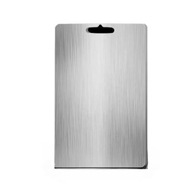 Imagem de Tábua de Corte de Aço Inoxidável 304, Antibacteriano, Antimofo para Cozinha e Churrasco(46CM)