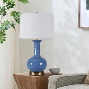 Imagem de Luxo Contemporâneo Lâmpada De Mesa De Cerâmica LED Criatividade Americana Sala De Estar Quarto Estudo Villa Hotel Cama Mesa Luz (Estilo 295C)