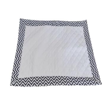 Imagem de Tapete Higiênico Pet Impermeável Grande Reutilizável, Lavável, Microfibra, 70x100cm, Base Matelada (Collor Branco e Preto, Grande)