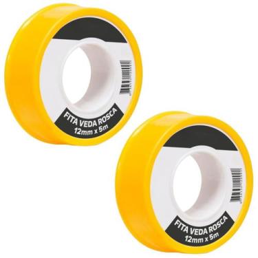 Imagem de Fita Veda Rosca Teflon 12Mm X 5M Kit 02 Un - Fertak