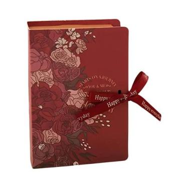 Imagem de Caixa De Presente Em Forma De Livro 5 Peças Embalagem De Papelão Com F