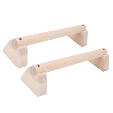 Imagem de RiToEasysports Barra Push Up, Largura Ajustável, Almofadas Antiderrapantes de Madeira, Equipamento de Ginástica, Barras Paralelas para Treino de Fitness Em Casa (35cm)