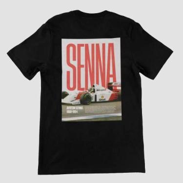 Imagem de Camiseta Gráfica Unissex Ayrton Senna Fórmula 1 Estilo Y2K Liam Payne 