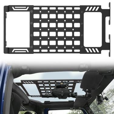 Imagem de Painel Molle de teto rígido para Wrangler JL JLU & Gladiator JT 2018-2025, suporte de teto de carga com painel Molle, sem perfuração (não é para capota macia)