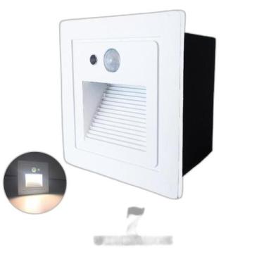 Imagem de Kit 7 Balizador Parede Embutido Sensor De Presença Led Lup73 - Acende 