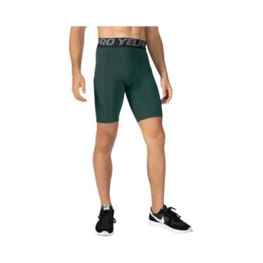 Imagem de Shorts De Compressão Masculinos De Secagem Rápida Com Bolso Para Trein