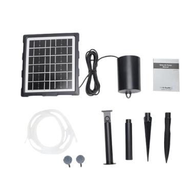 Imagem de Bomba aeradora de oxigênio solar ABS Bomba de oxigenação de água com painel solar com 3 modos 60H de tempo de execução IP65 à prova d'água para fonte de lago e aquário