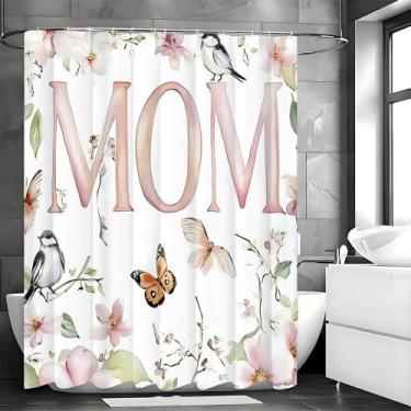 Imagem de Cortina de chuveiro floral pastel poliéster impermeável 180x200cm - yi