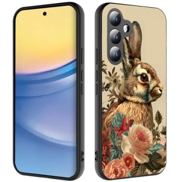 Imagem de VSHSEEOM Capa para Galaxy S25 FE, capa ultrafina de silicone líquido com proteção contra choque, macia, resistente a arranhões, adequada para Samsung Galaxy S25 FE de 6,7 polegadas, coelho