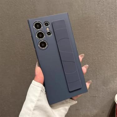 Imagem de Capa de luxo ultrafina em silicone fosco elástico à prova de choque para Samsung S25 Edge S24 S23 Ultra Plus (para Samsung S25 Plus/Azul)